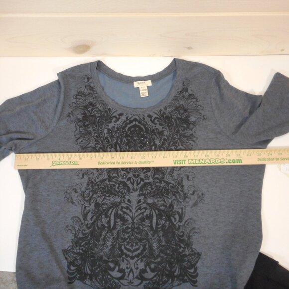 NWT Madison & Berkeley Women's Plus size 2X Tunic Top Stretch Boho Ruched Sleeve - Picture 4 of 11